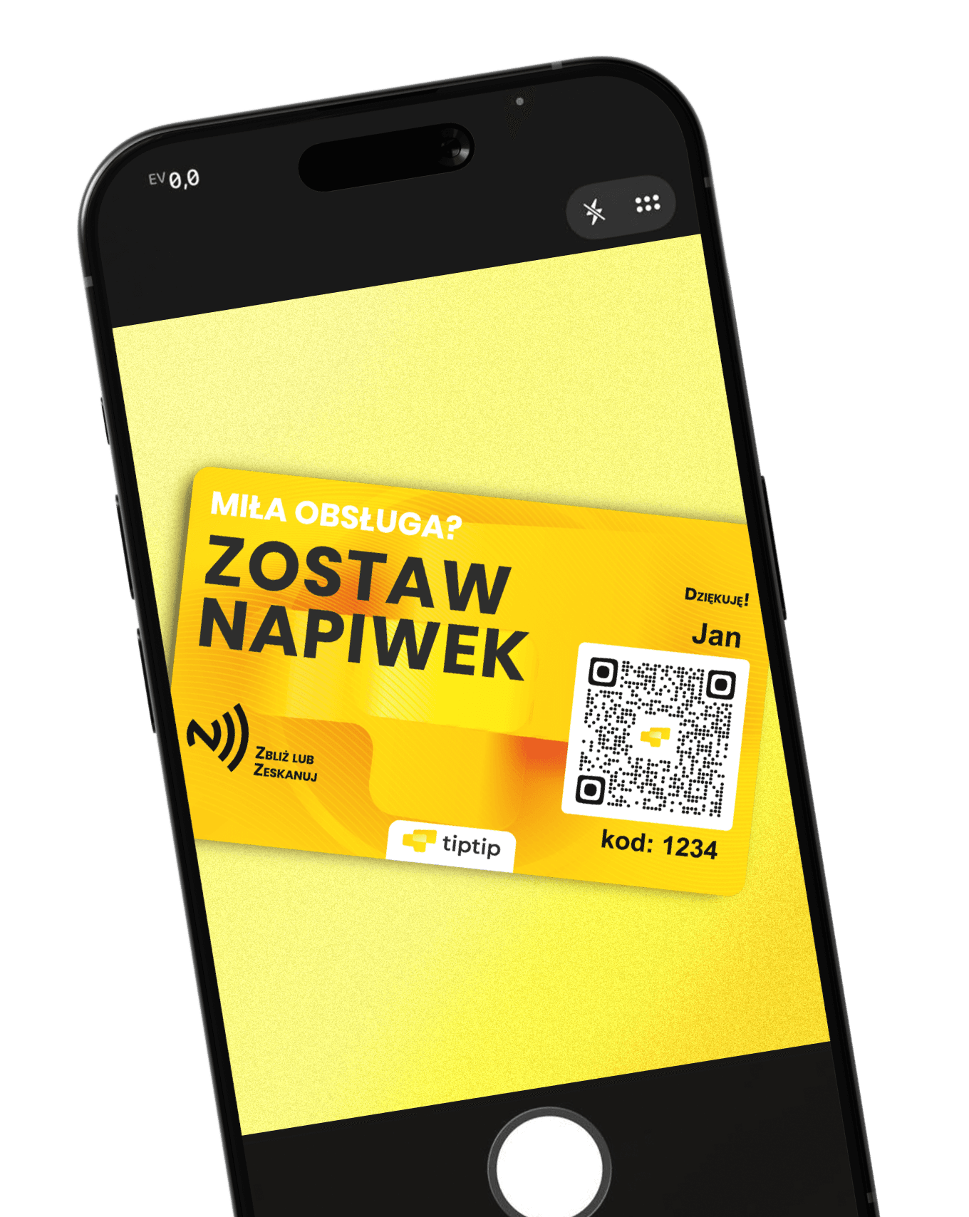 Skanuje kod QR / NFC